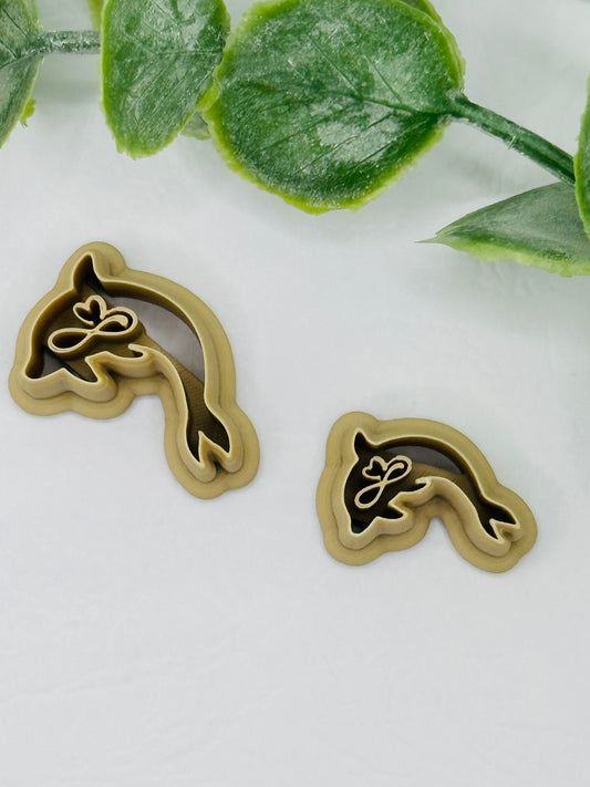 Infinity Heart Dolphin Cookie Cutter / Polymer Clay Cutter