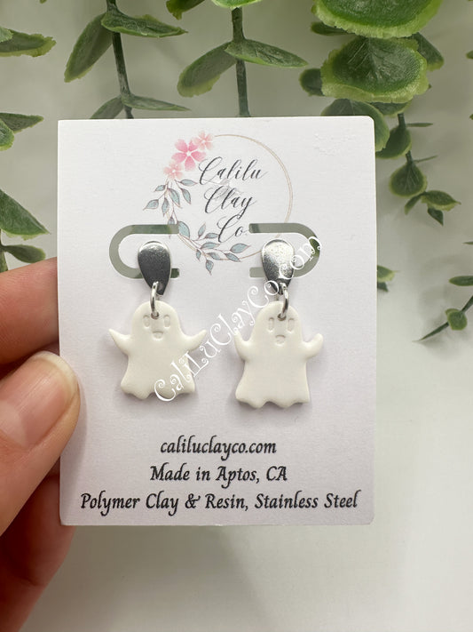 White Ghost Post Dangles .75IN