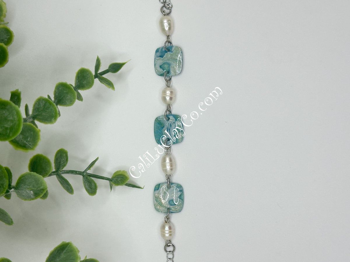 Ocean Story Bracelet with Freshwater Pearls