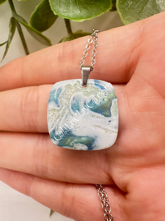 Reversible Ocean Story Pendant #4