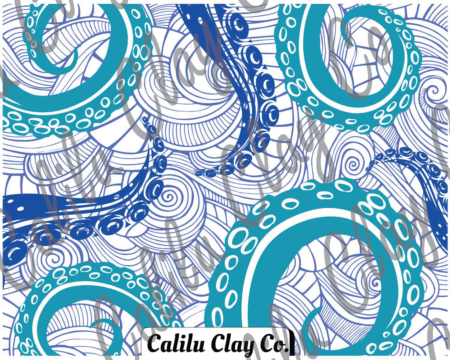 Tentacles and Doodles Polymer Clay Water-Soluble Transfer Sheet