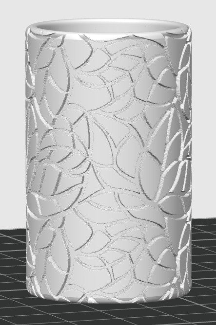 Leafy Stained Glass Polymer Clay / Cookie Dough Texture Roller