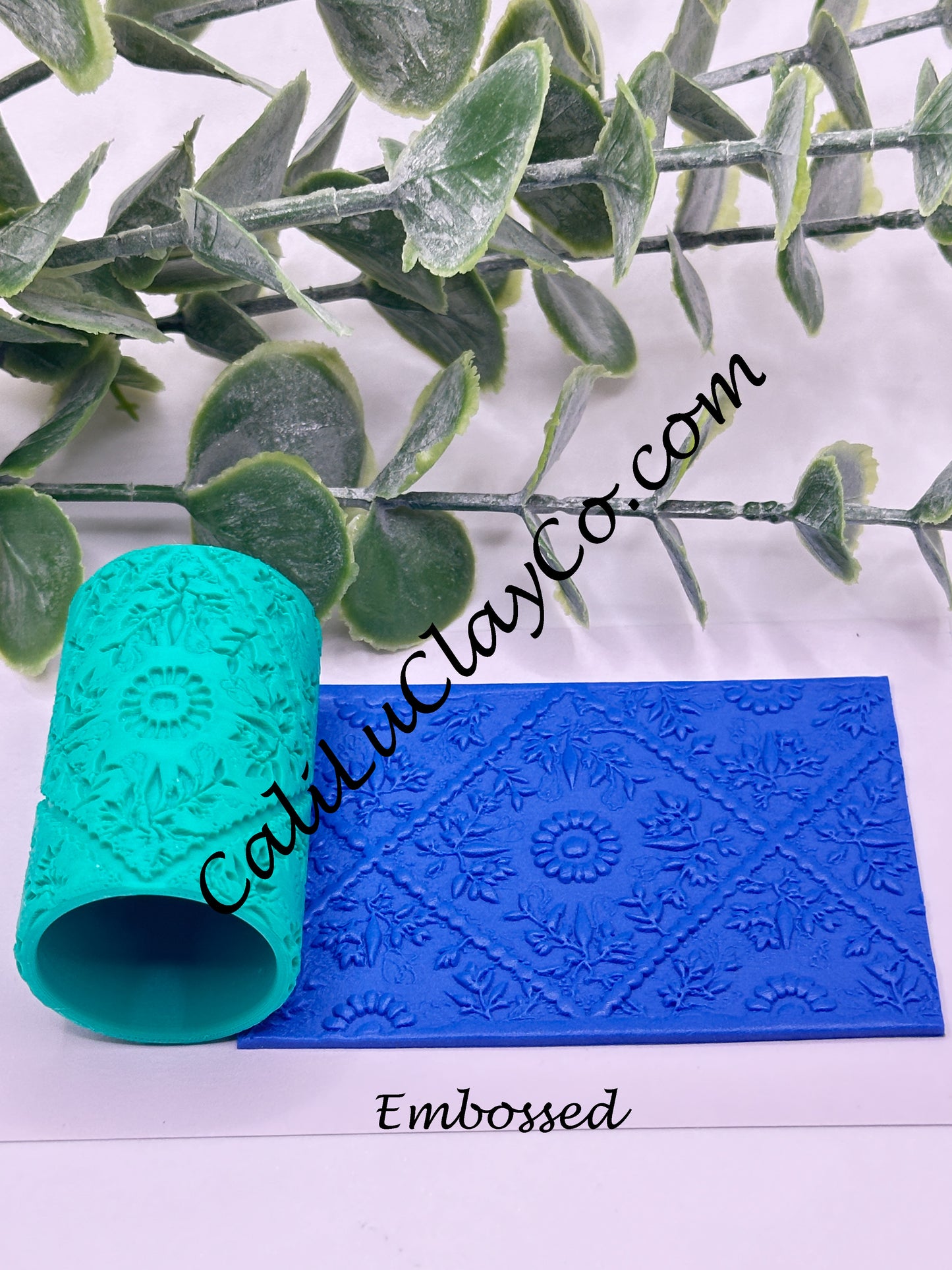 Diamond Floral Border Texture Roller for Polymer Clay/Fondant/Cookie Dough