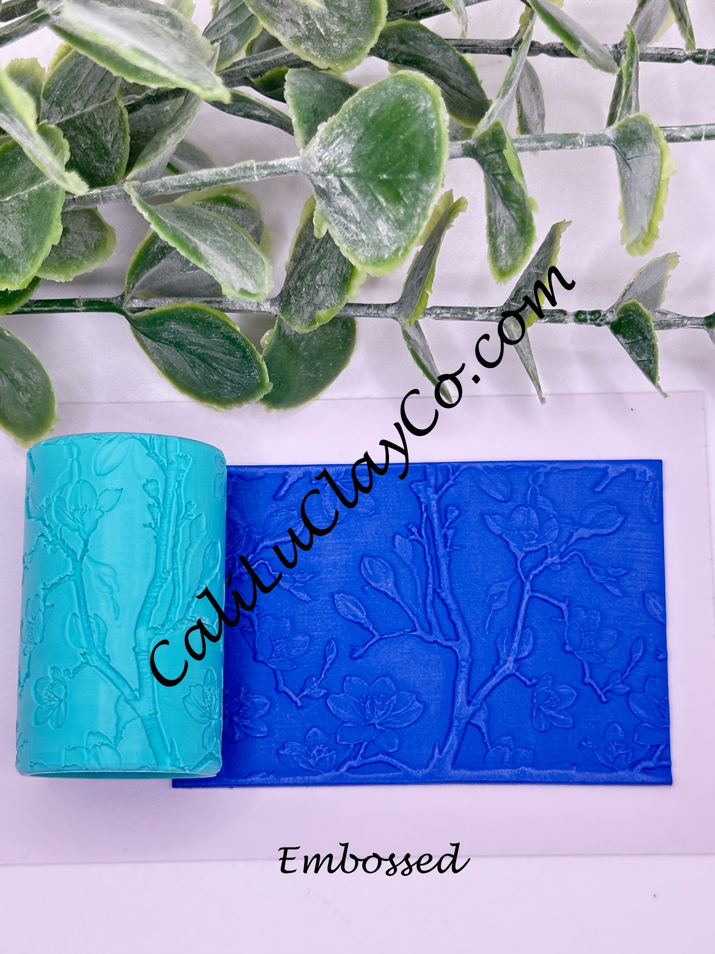 Magnolia Branches Texture Roller for Polymer Clay/Fondant/Cookie Dough