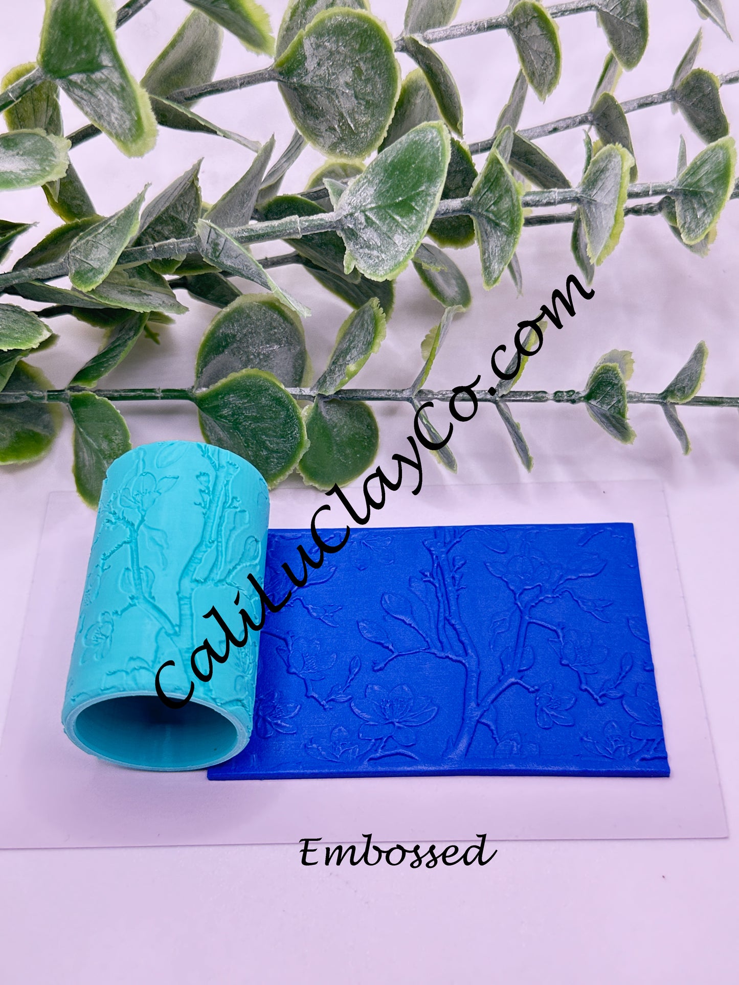 Magnolia Branches Texture Roller for Polymer Clay/Fondant/Cookie Dough