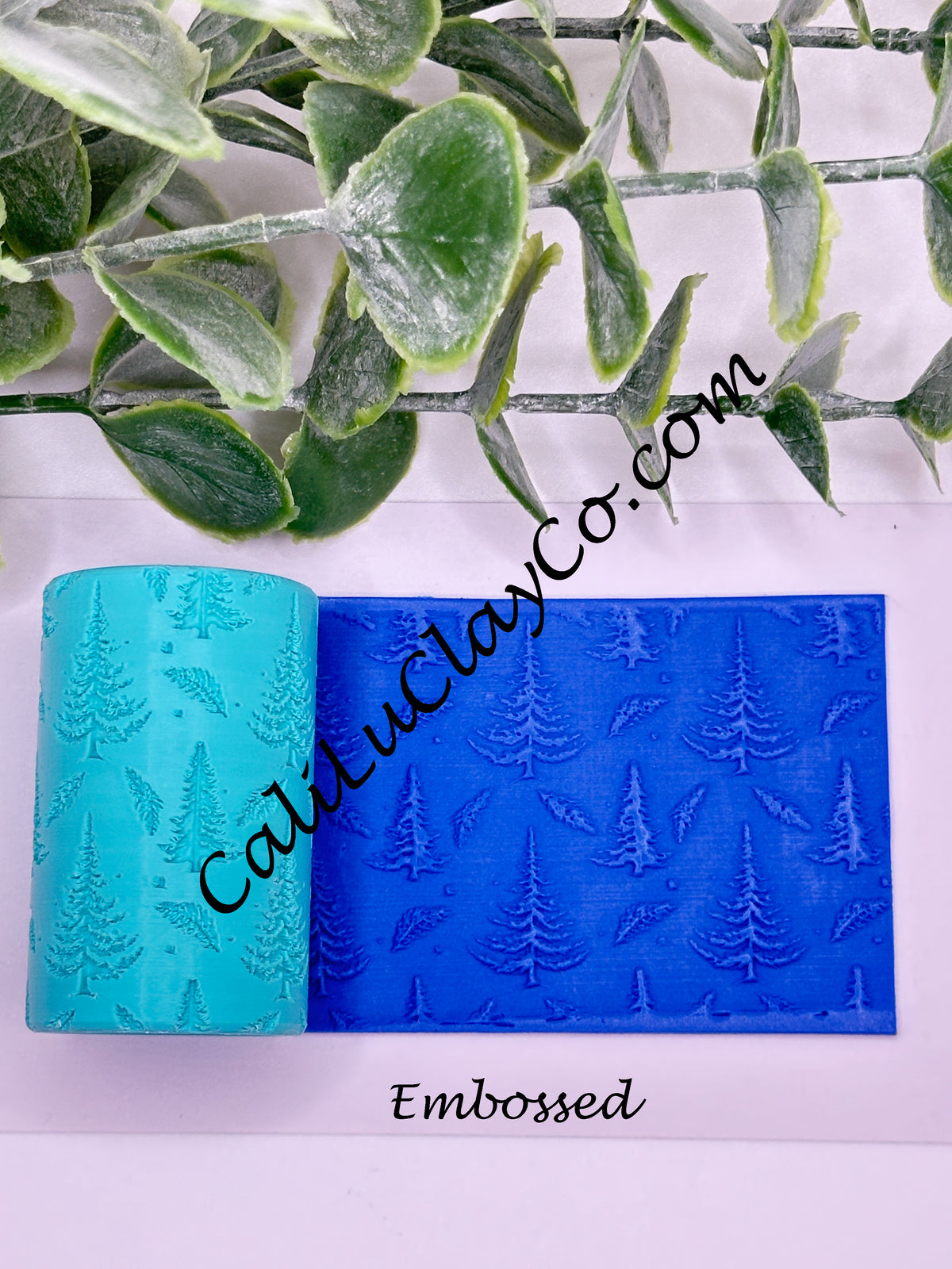 Magical Christmas Trees Texture Roller for Polymer Clay