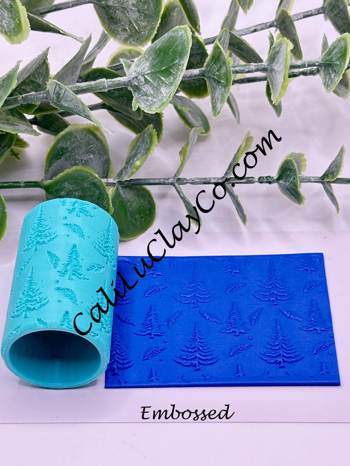 Magical Christmas Trees Texture Roller for Polymer Clay