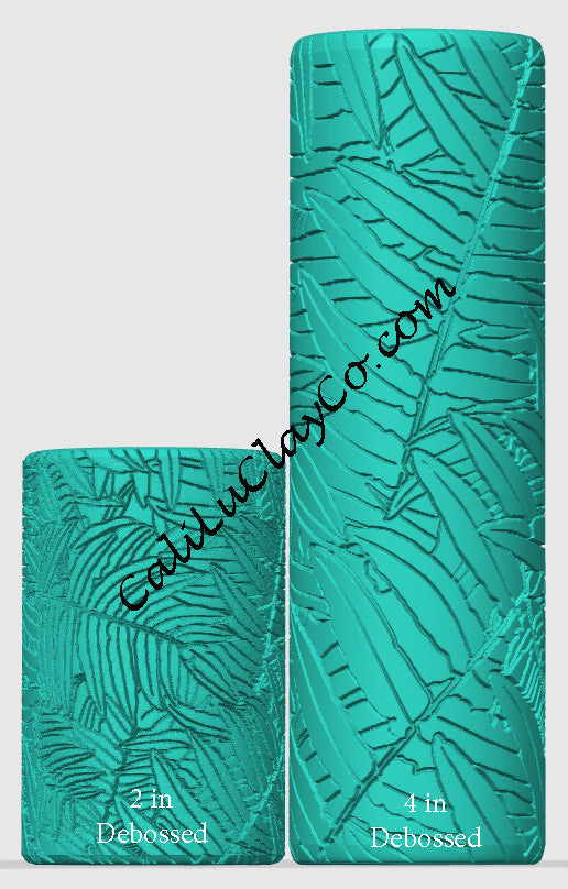 Tropical Leaves  Polymer Clay / Cookie Dough Texture Roller