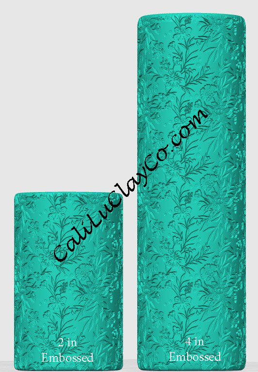 Wildflowers Polymer Clay / Cookie Dough Texture Roller