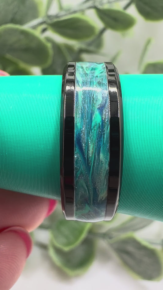 Marbled Teal Ring