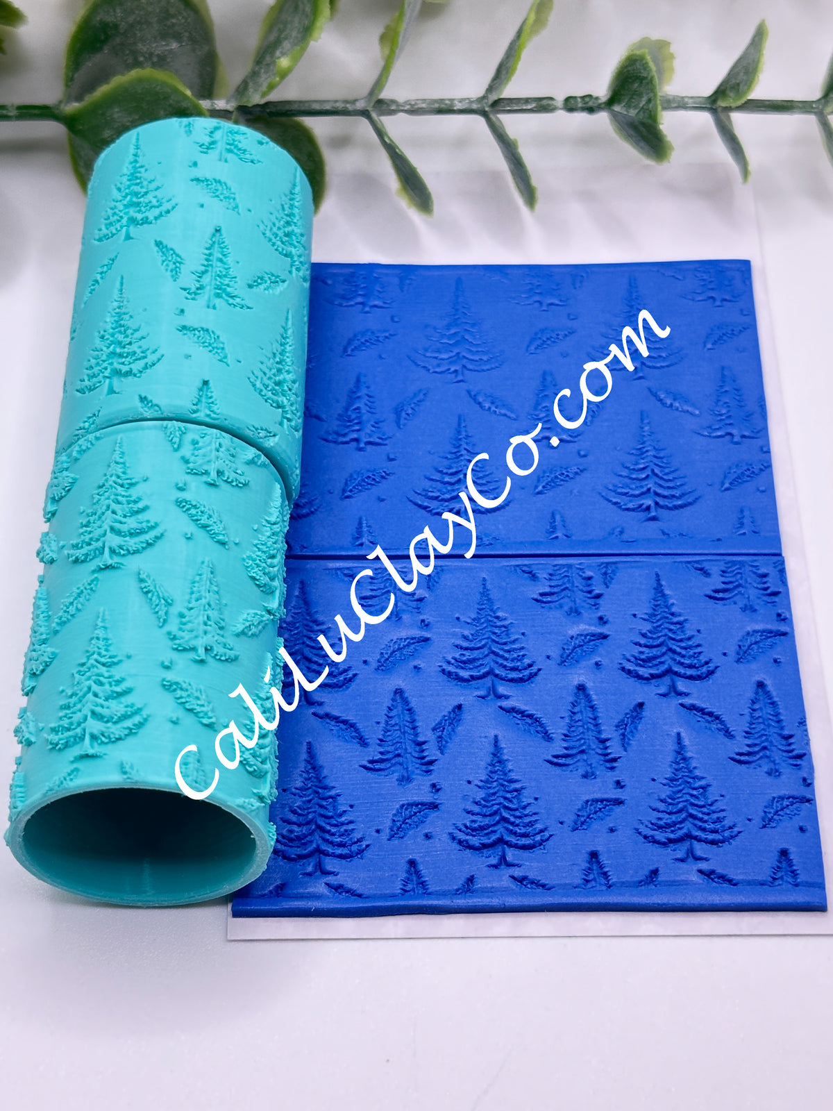 Magical Christmas Trees Texture Roller for Polymer Clay